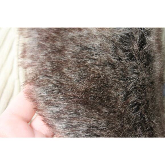 Y2K Cream It's Our Time Ribbed Knit Faux Fur Trimmed Long Button Up Cardigan M - Picture 7 of 9